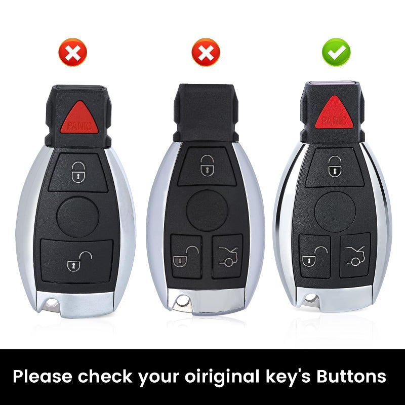Beefunny 315MHz Smart 3+1 4 Button Replacement Remote Key Fob for Mercedes-Benz Support NEC & BGA 2000-2014 Year, 705 Moto - Image 5